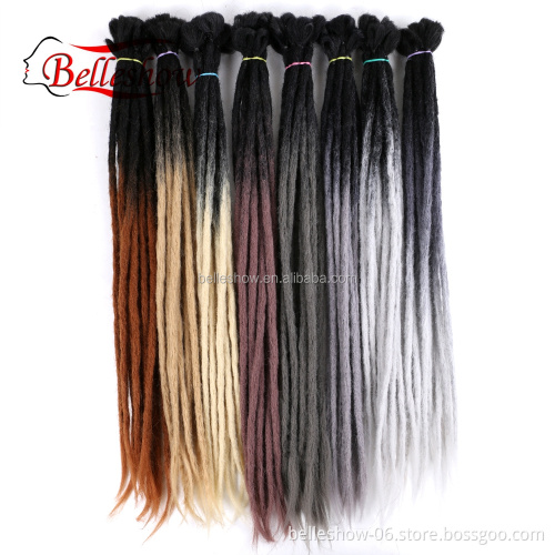 Hot sell wholesale 20inch soft dreadlock braids handmade  crochet dreadlocks rbuy synthetic dreadlocks